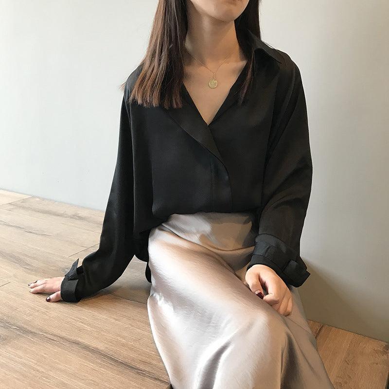 SATIN BLOUSE - PRIBO