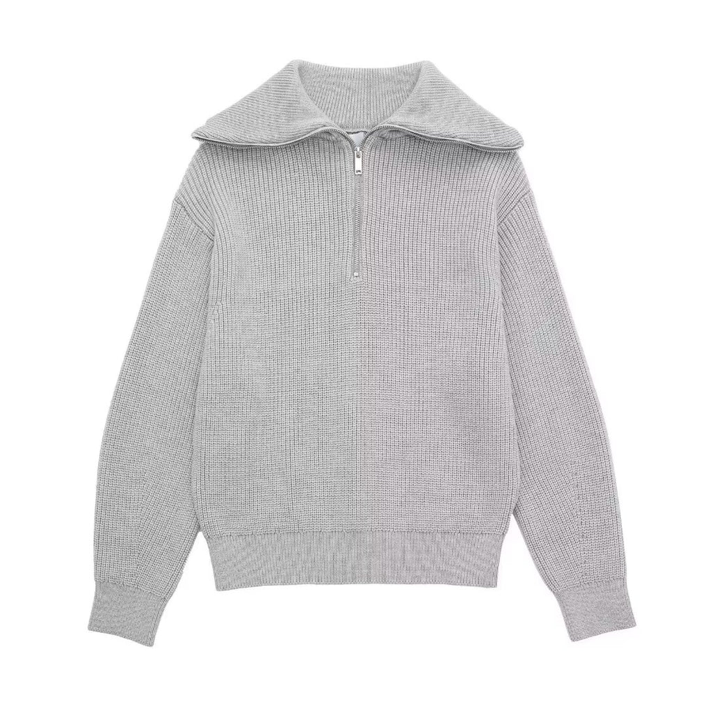OPEN COLLAR SWEATER
