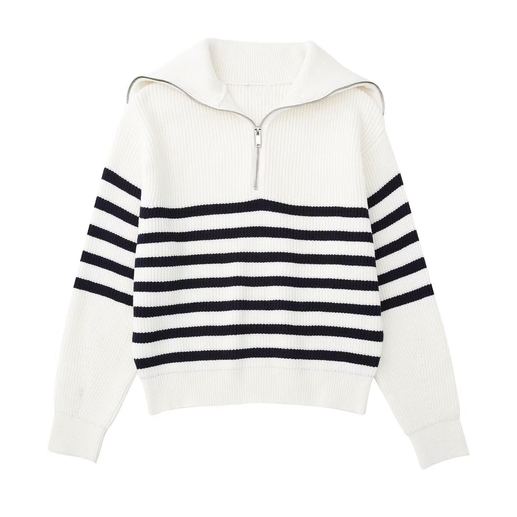 OPEN COLLAR SWEATER