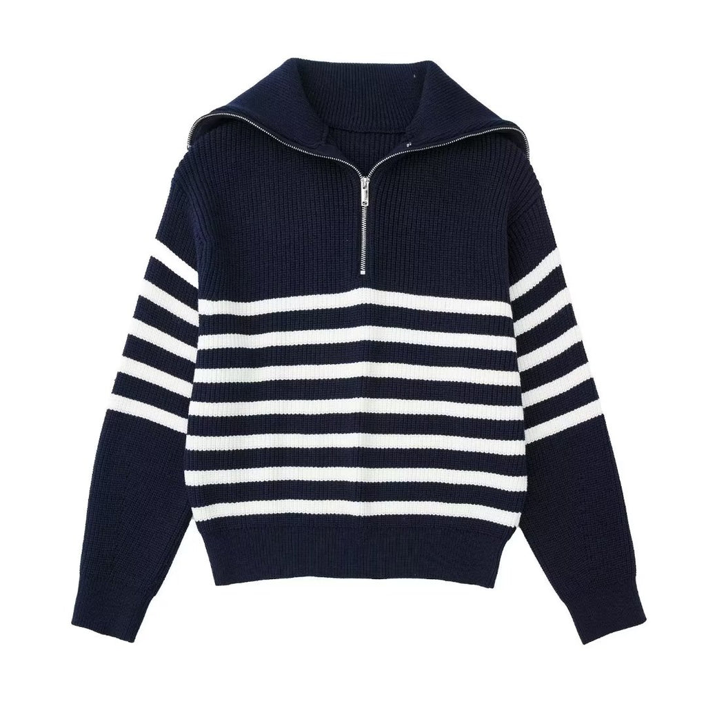 OPEN COLLAR SWEATER