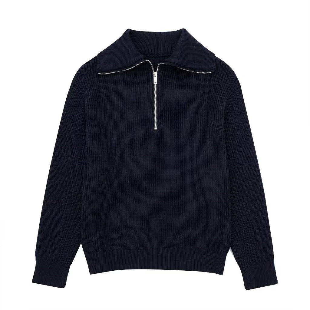 OPEN COLLAR SWEATER