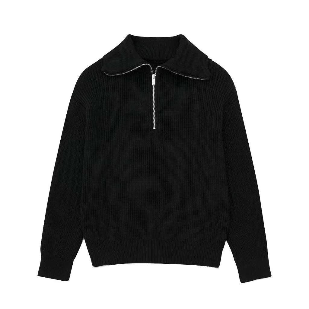 OPEN COLLAR SWEATER