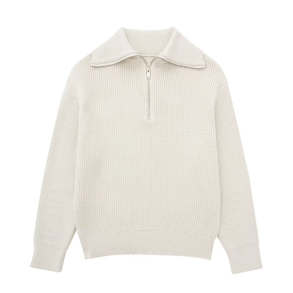 OPEN COLLAR SWEATER