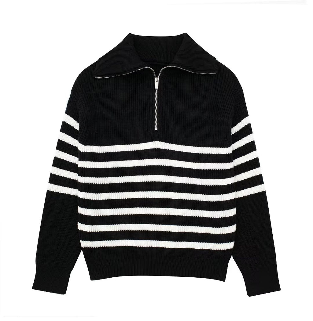 OPEN COLLAR SWEATER