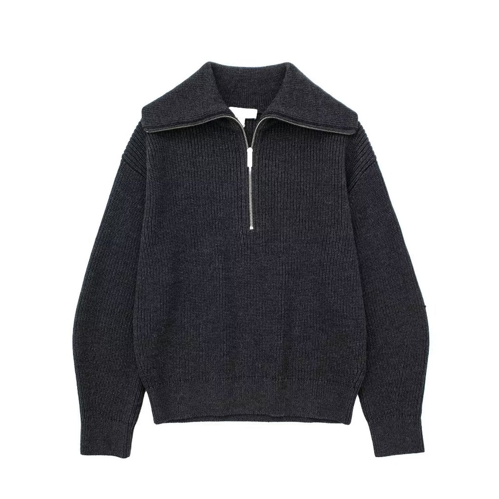 OPEN COLLAR SWEATER