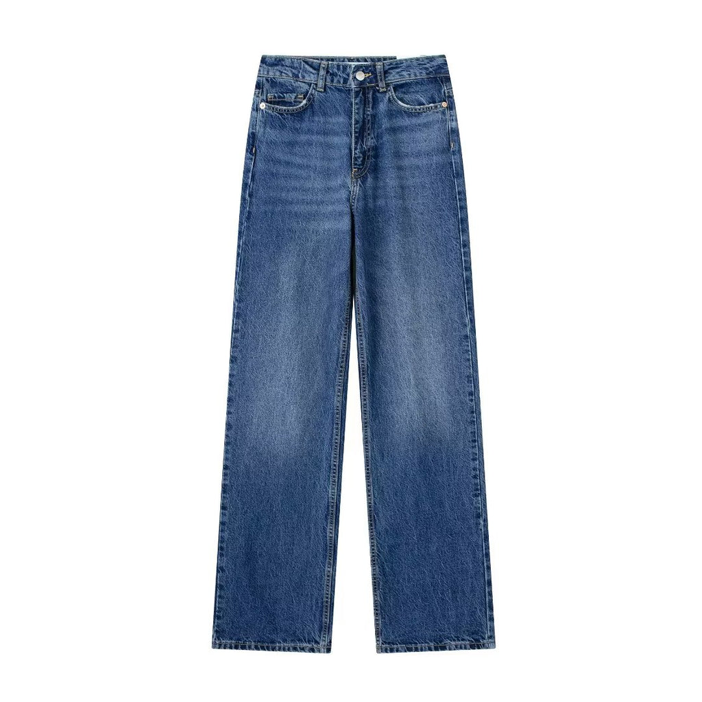 Straight Leg Denim Jeans