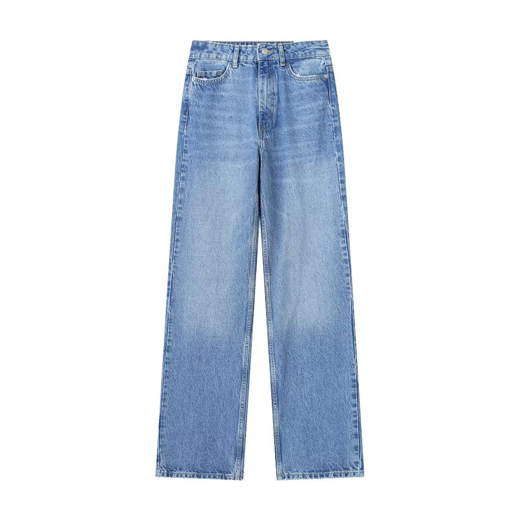 Straight Leg Denim Jeans