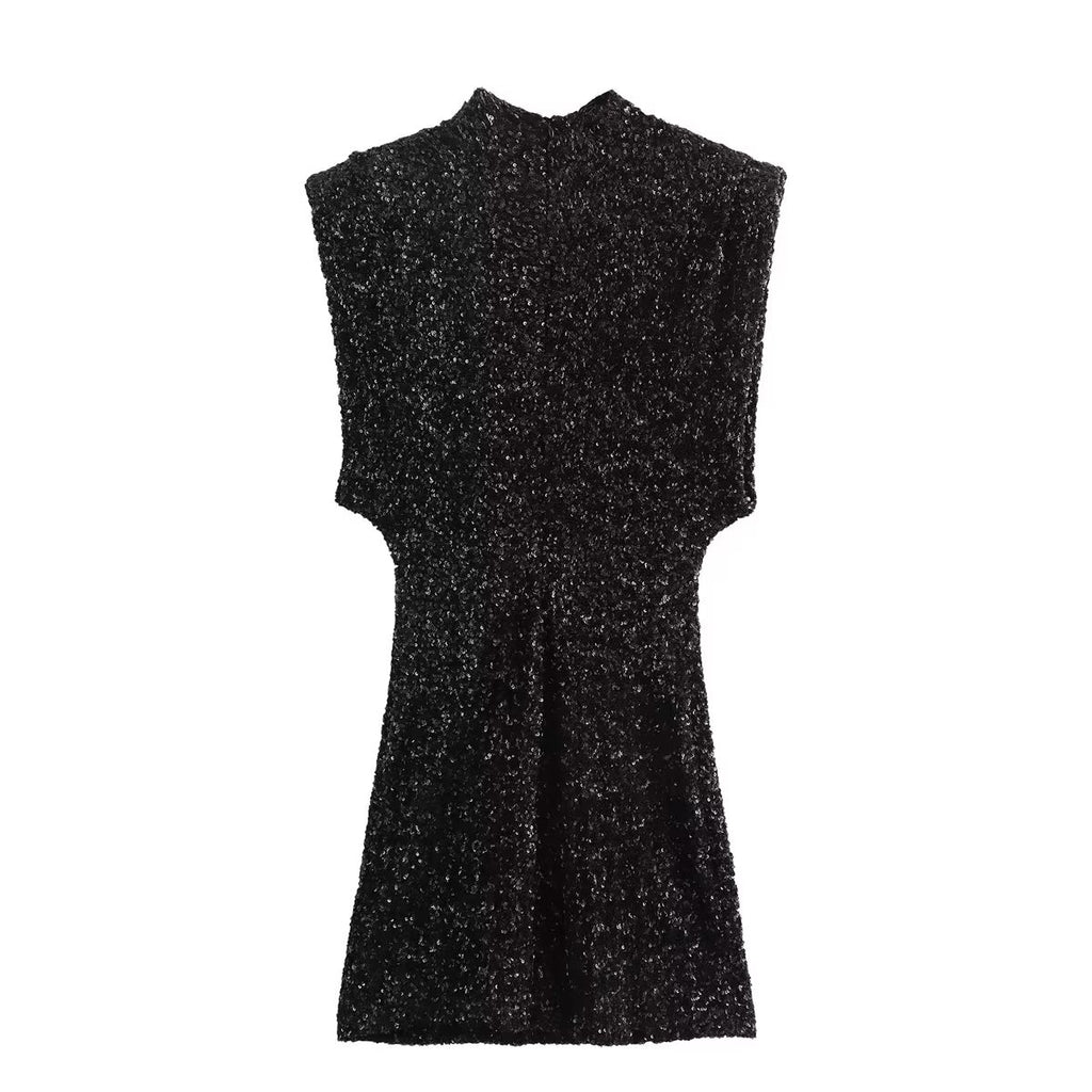 BLACK SPARKLING DRESS