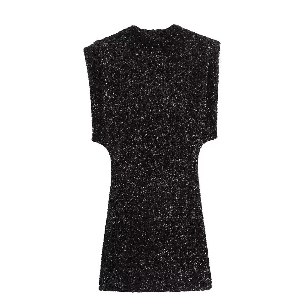 BLACK SPARKLING DRESS