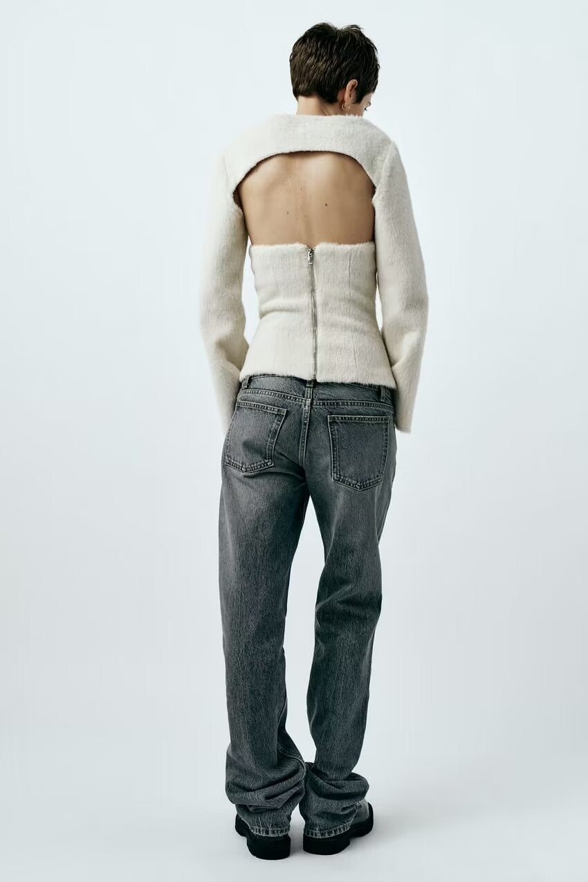 FAUX FURRY TUBE TOP