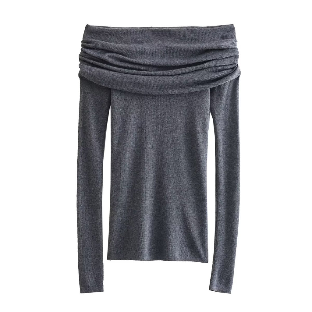 OFF SHOULDER LONG SLEEVE TOP