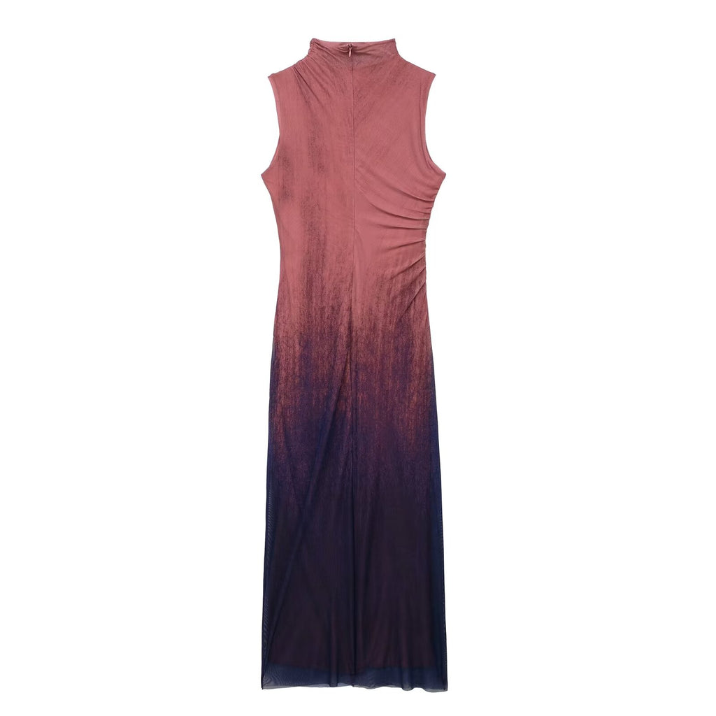 PRINTED SLEEVELESS DRESS