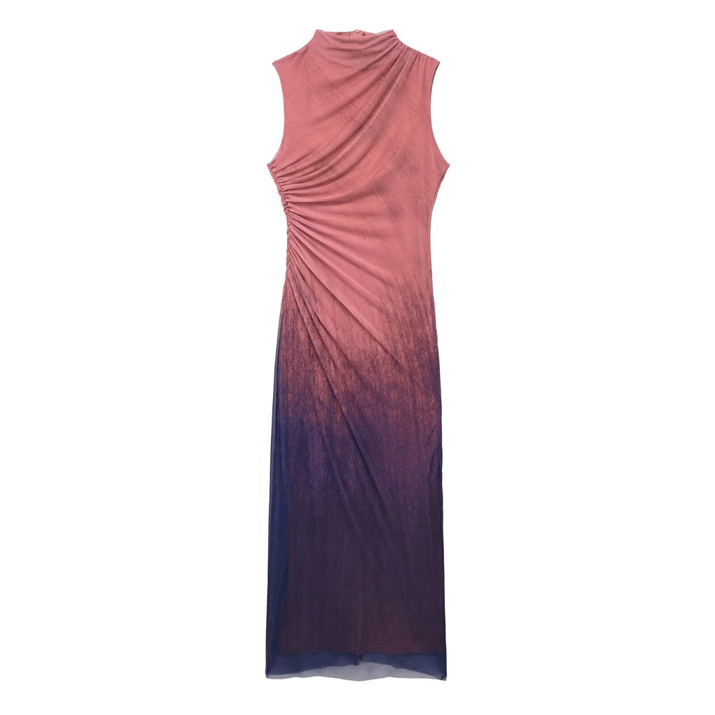 PRINTED SLEEVELESS DRESS