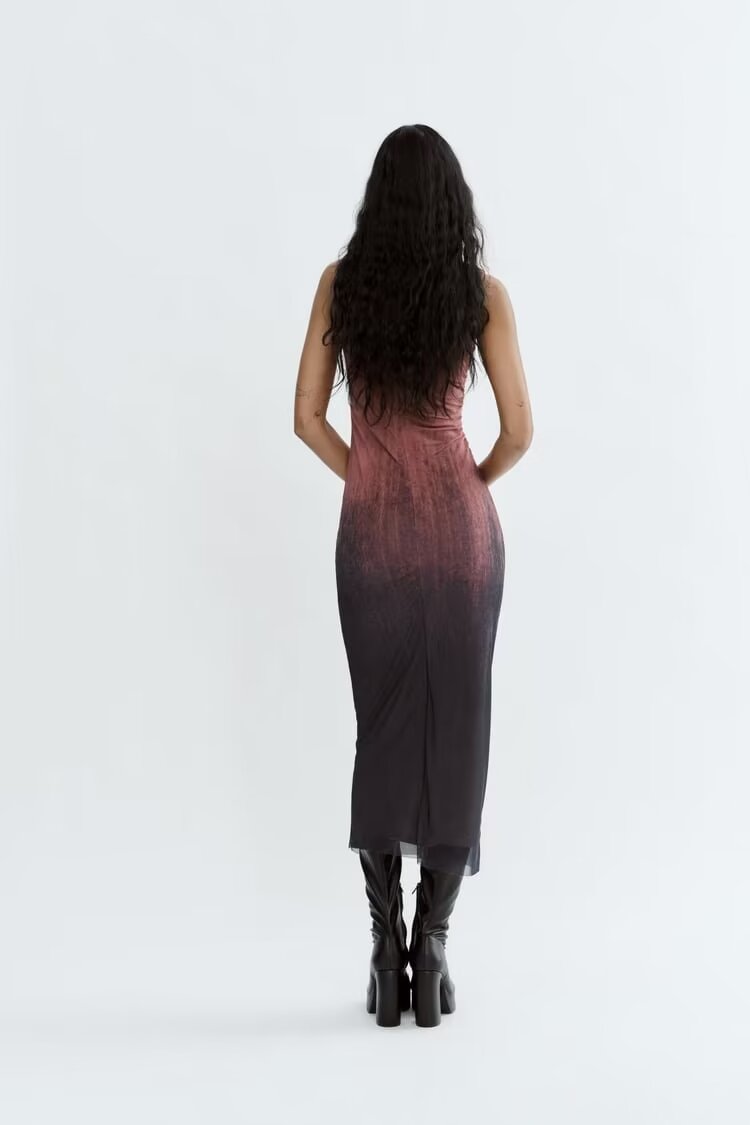 PRINTED SLEEVELESS DRESS