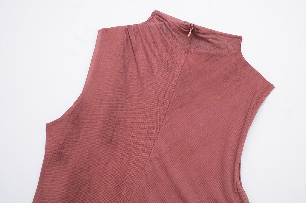PRINTED SLEEVELESS DRESS