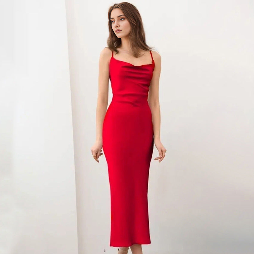 SATIN CHIC MAXI DRESS