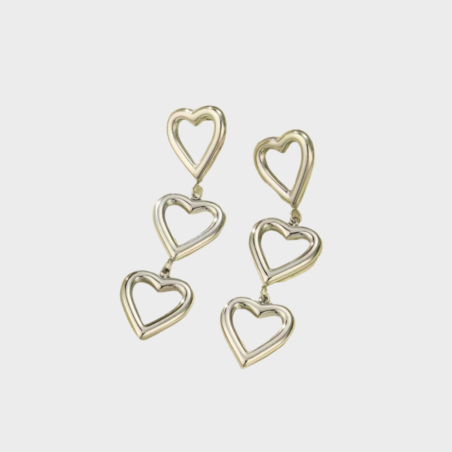 Steel Color Hollow Heart