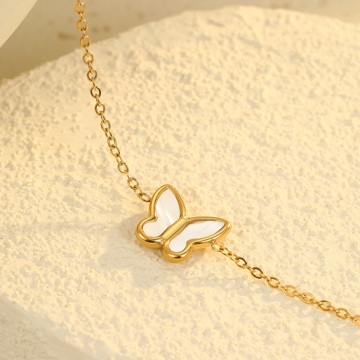 BUTTERFLY GOLD NECKLACE, EARRING, BRACELET & RING