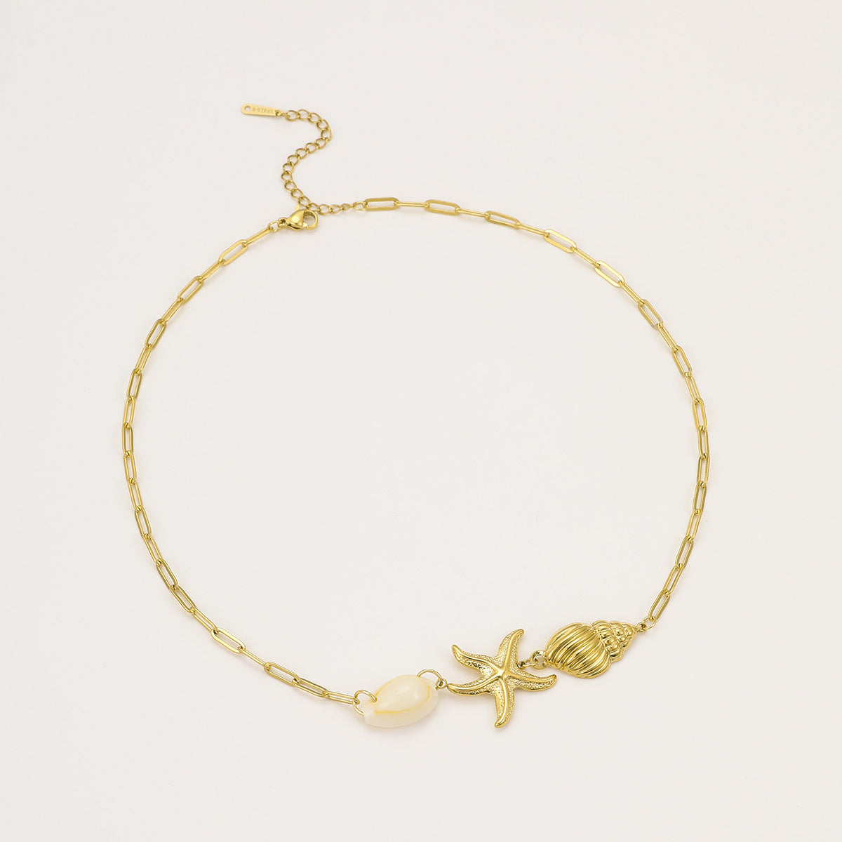 ANA GOLD SHELL NECKLACE & BRACELET