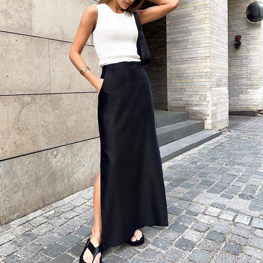 SILK MAXI SKIRT