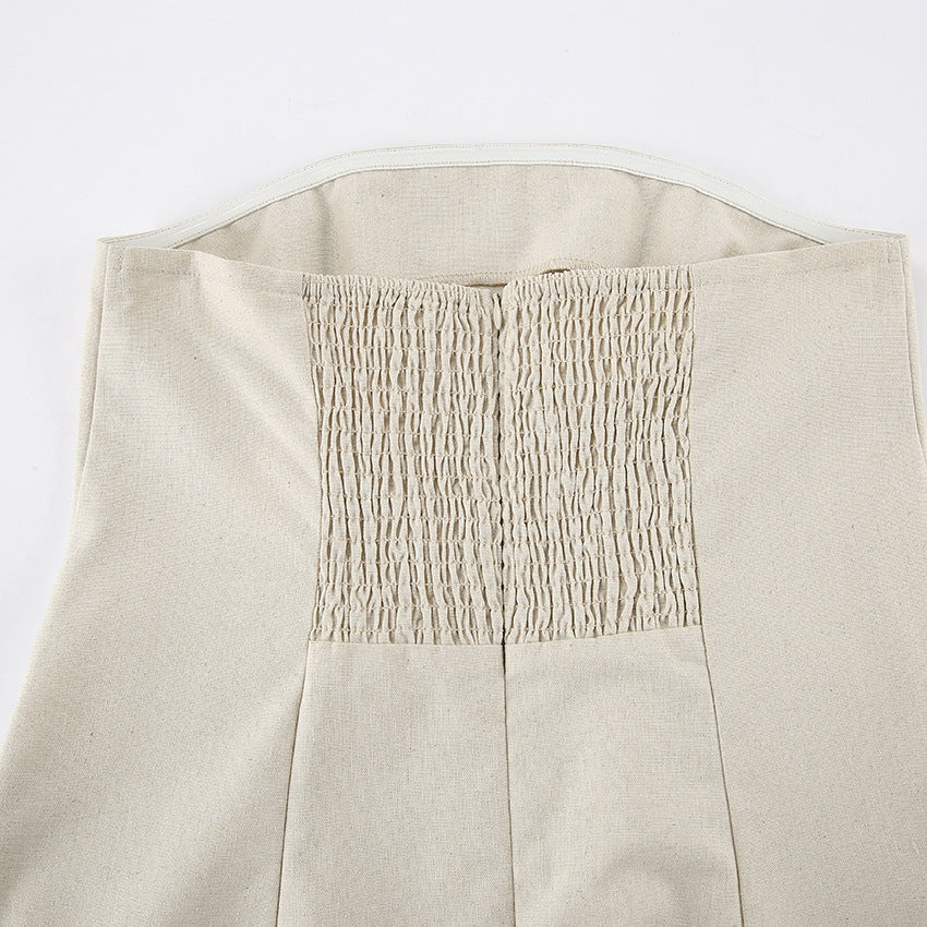FRENCH LINEN MAXI DRESS
