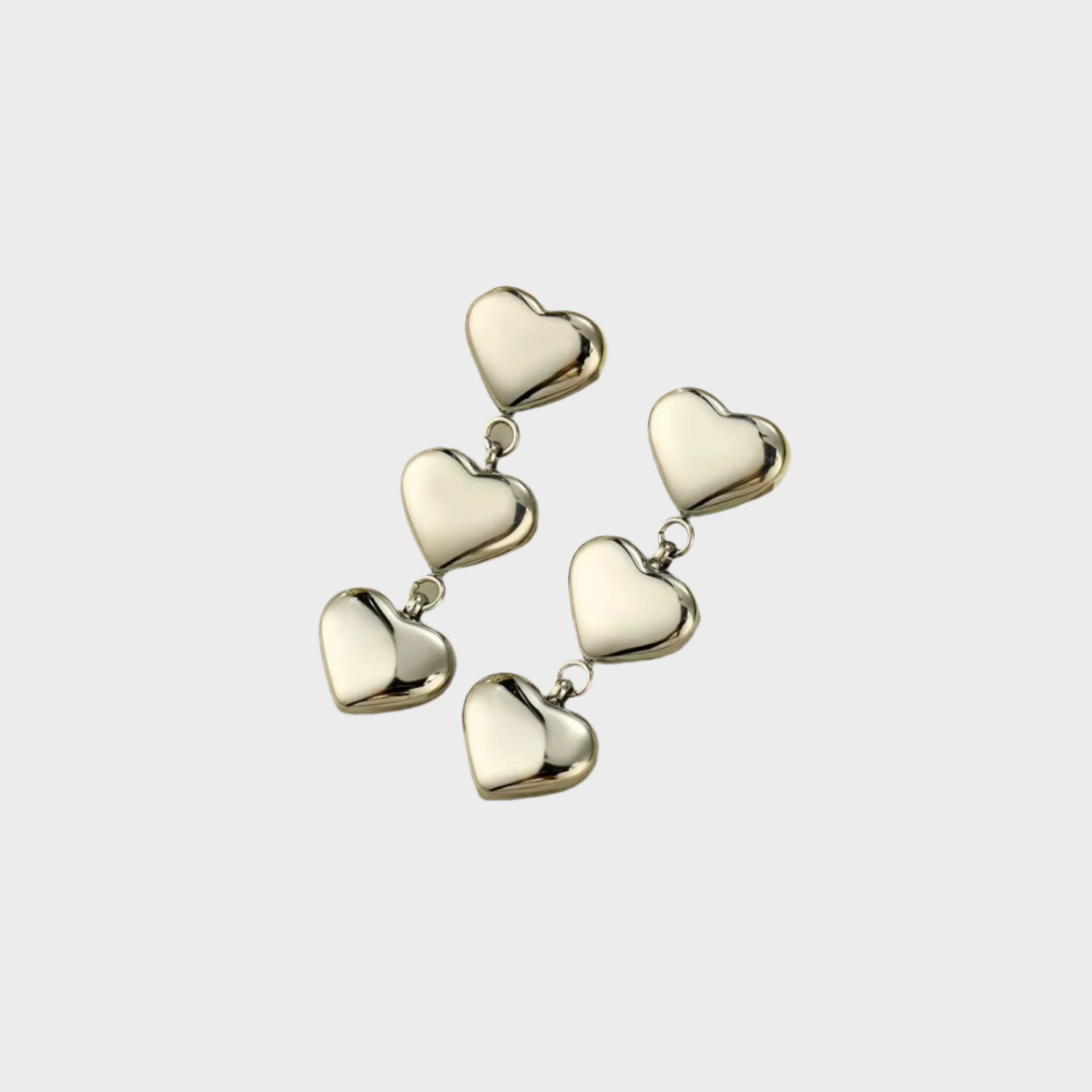 Steel Color Love Heart