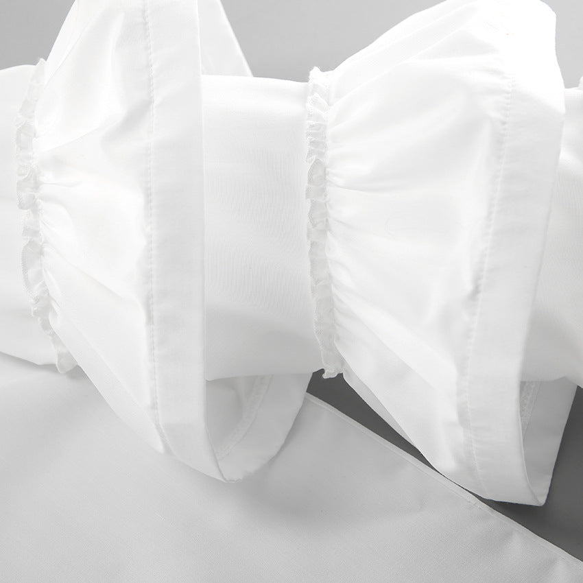 RUFFLE LONG SLEEVE SHIRT