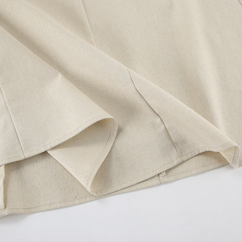 FRENCH LINEN MAXI DRESS