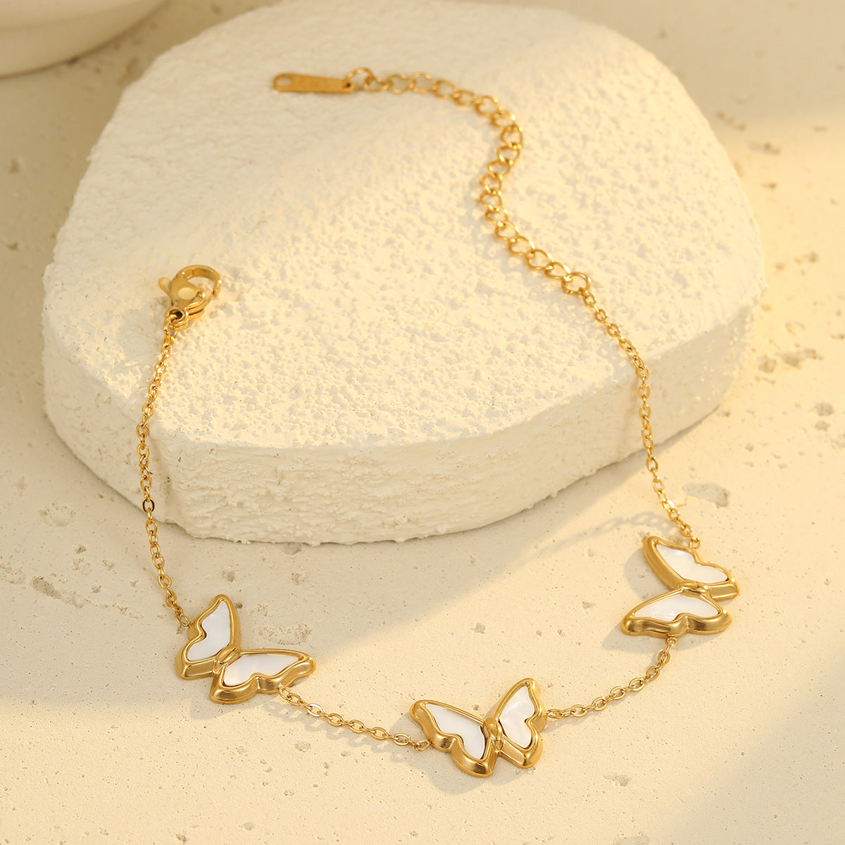 BUTTERFLY GOLD NECKLACE, EARRING, BRACELET & RING