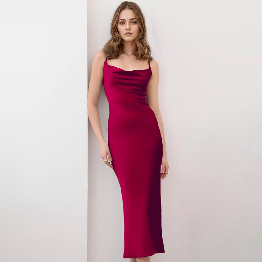 SATIN CHIC MAXI DRESS