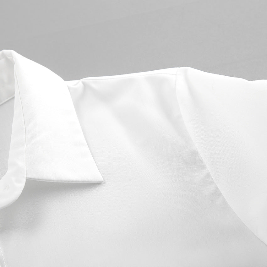 RUFFLE LONG SLEEVE SHIRT