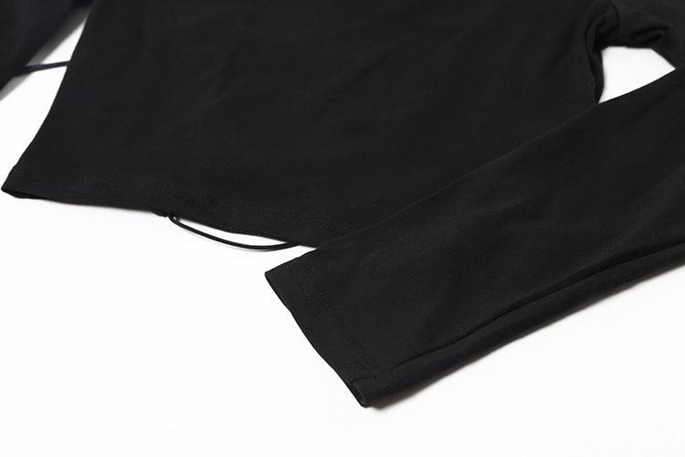 BACKLESS LACE UP TOP - PRIBO
