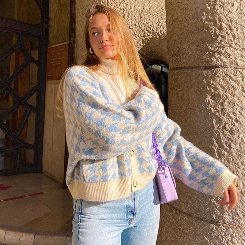 BLUE CONTRAST SWEATER - PRIBO