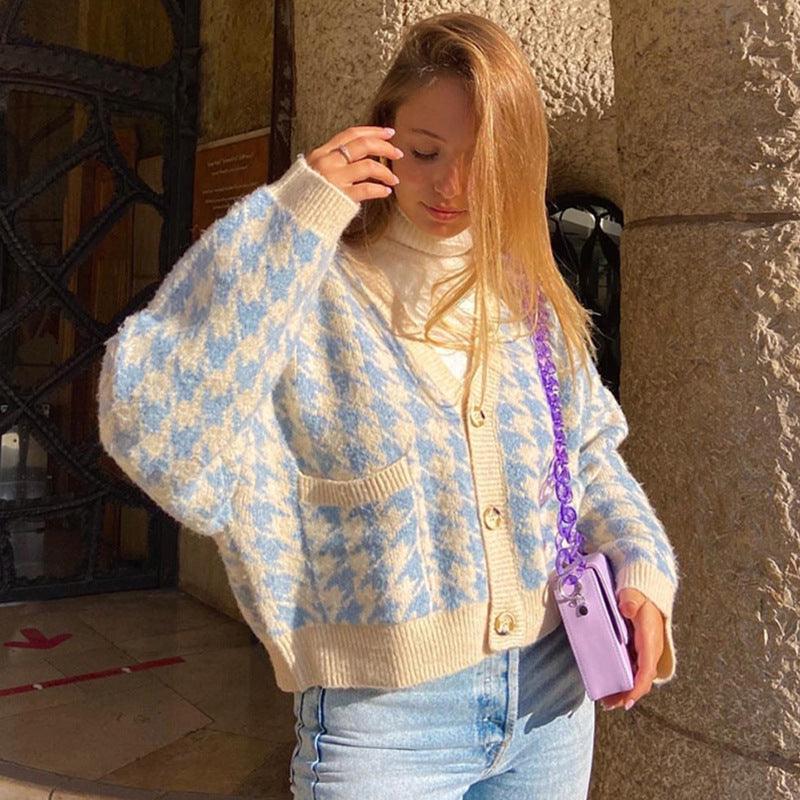 BLUE CONTRAST SWEATER - PRIBO