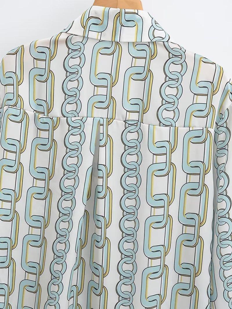 CHAIN PRINT BLOUSE - PRIBO
