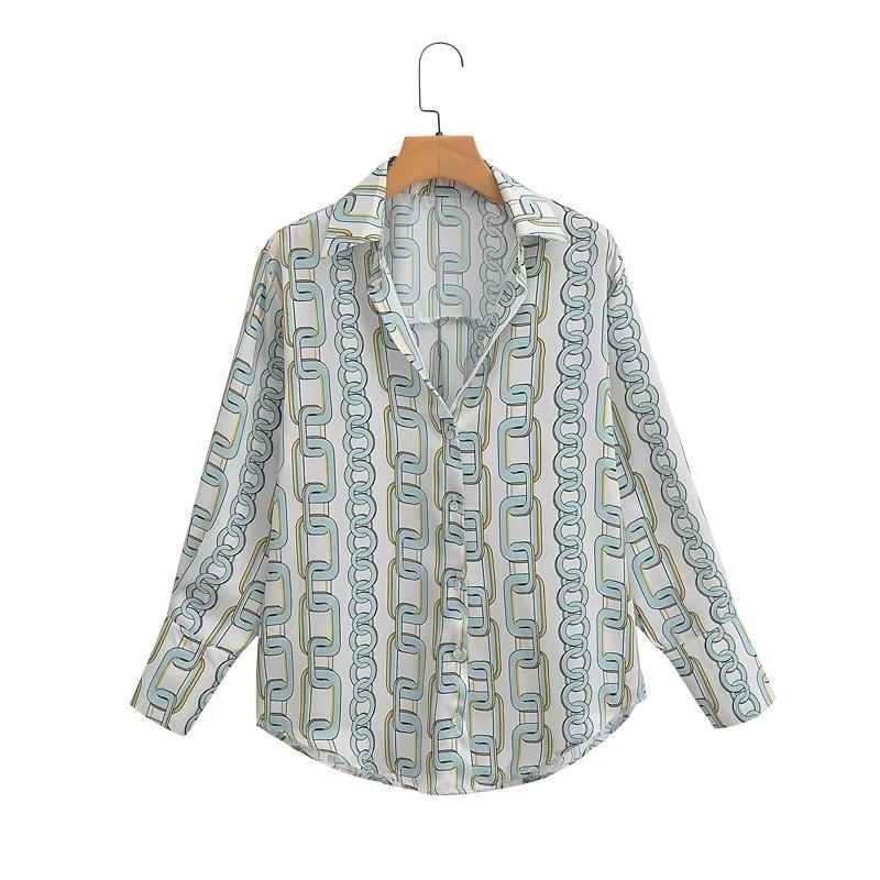 CHAIN PRINT BLOUSE - PRIBO