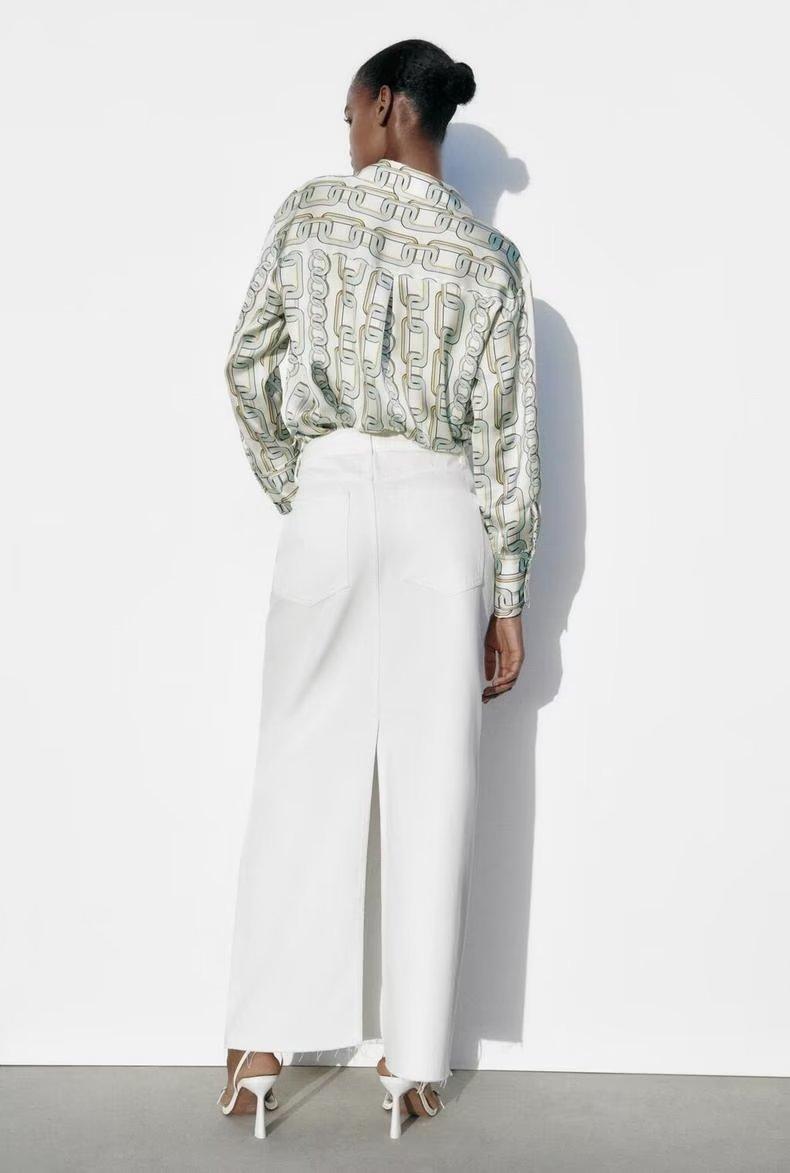 CHAIN PRINT BLOUSE - PRIBO