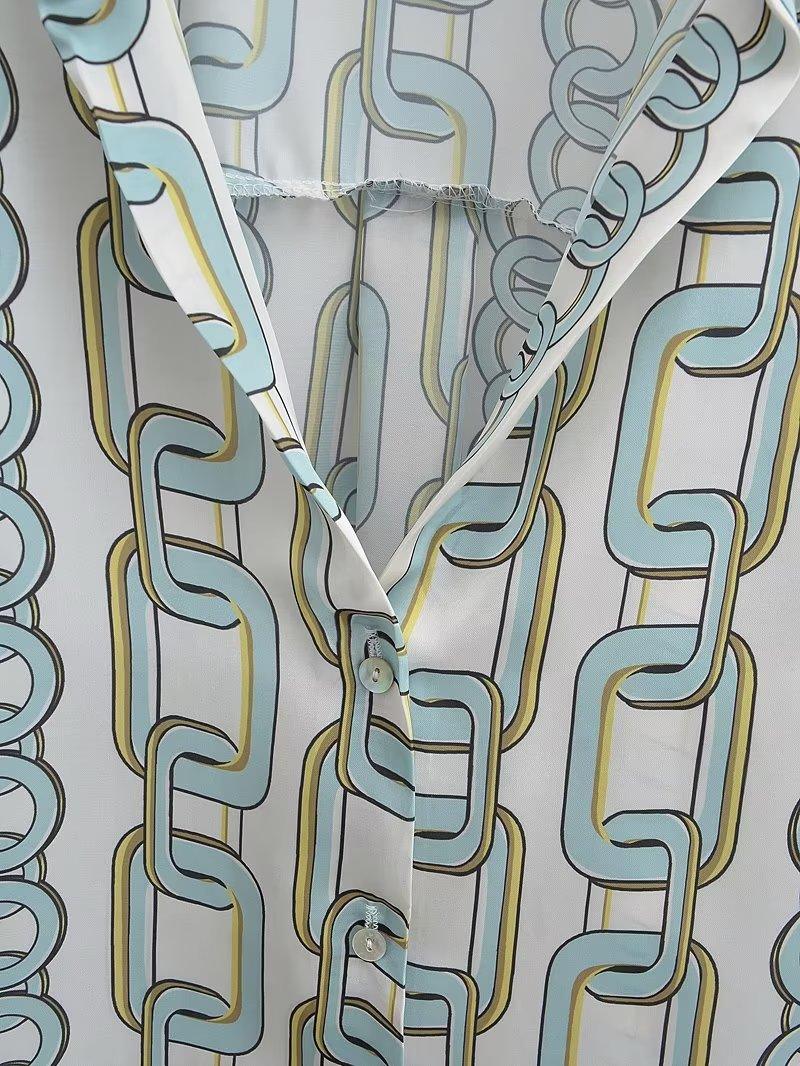 CHAIN PRINT BLOUSE - PRIBO