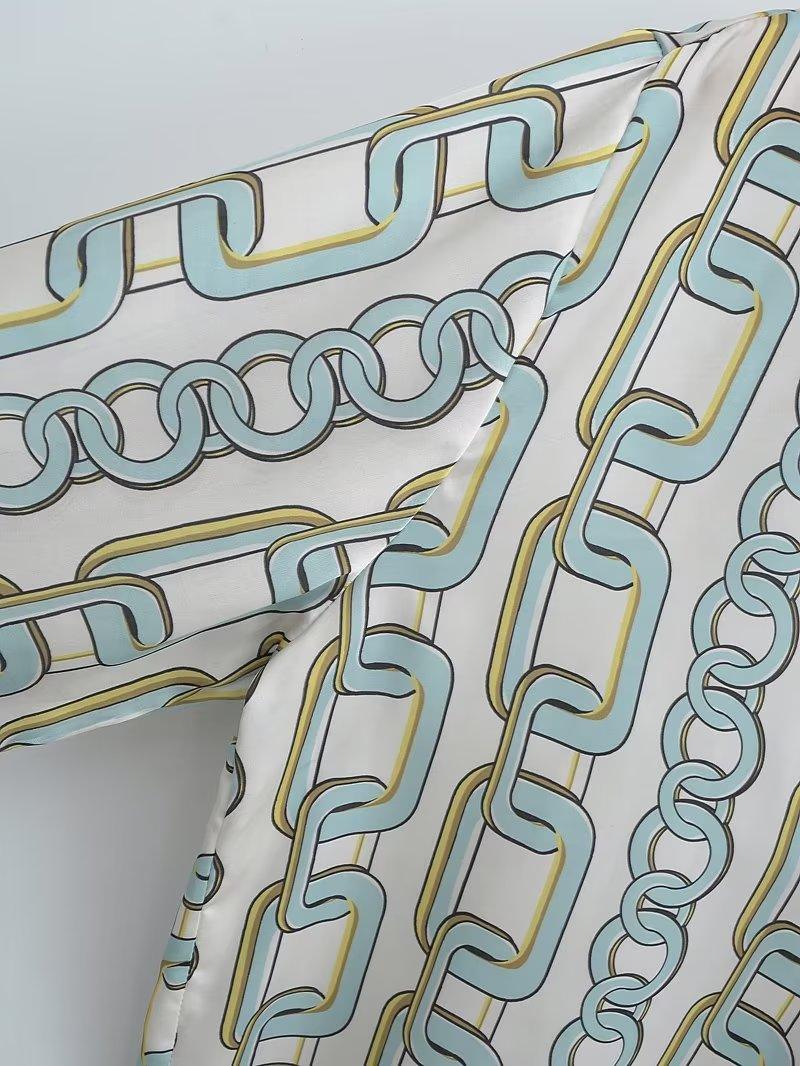 CHAIN PRINT BLOUSE - PRIBO