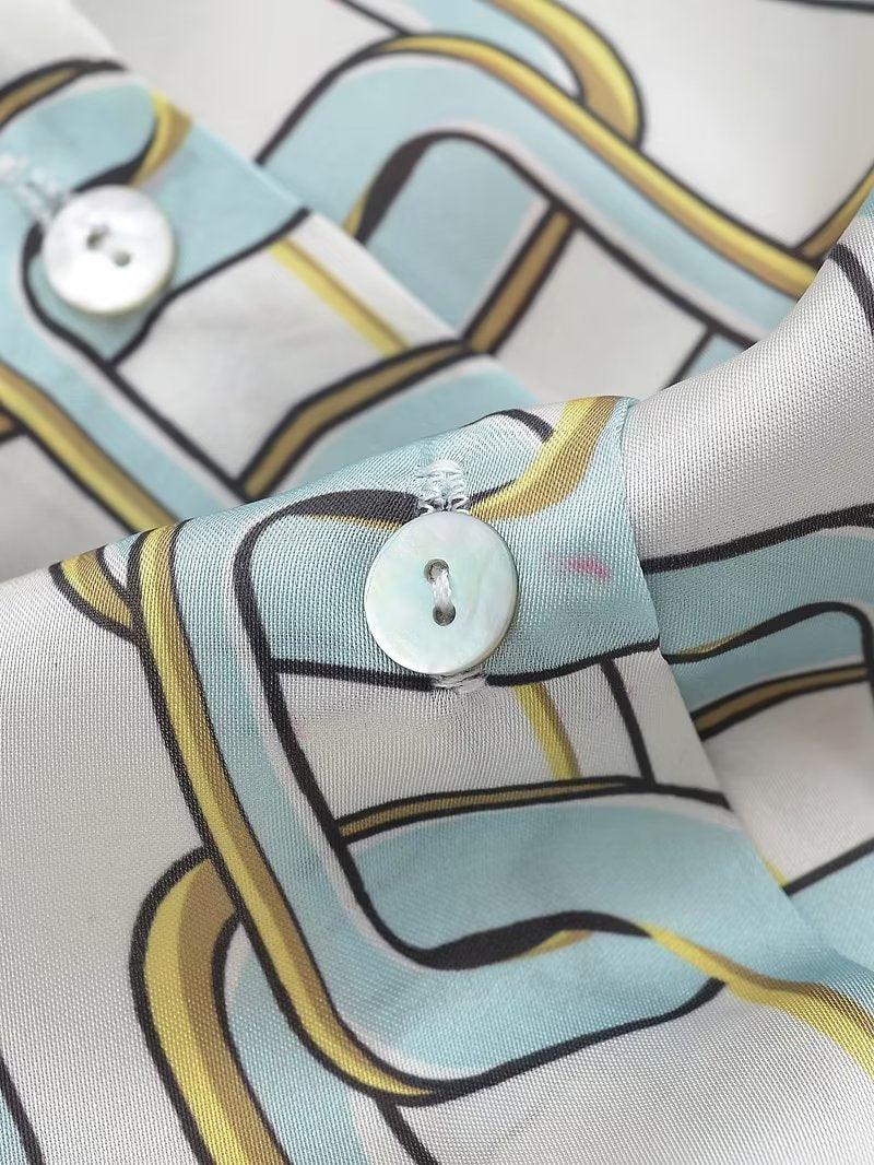 CHAIN PRINT BLOUSE - PRIBO