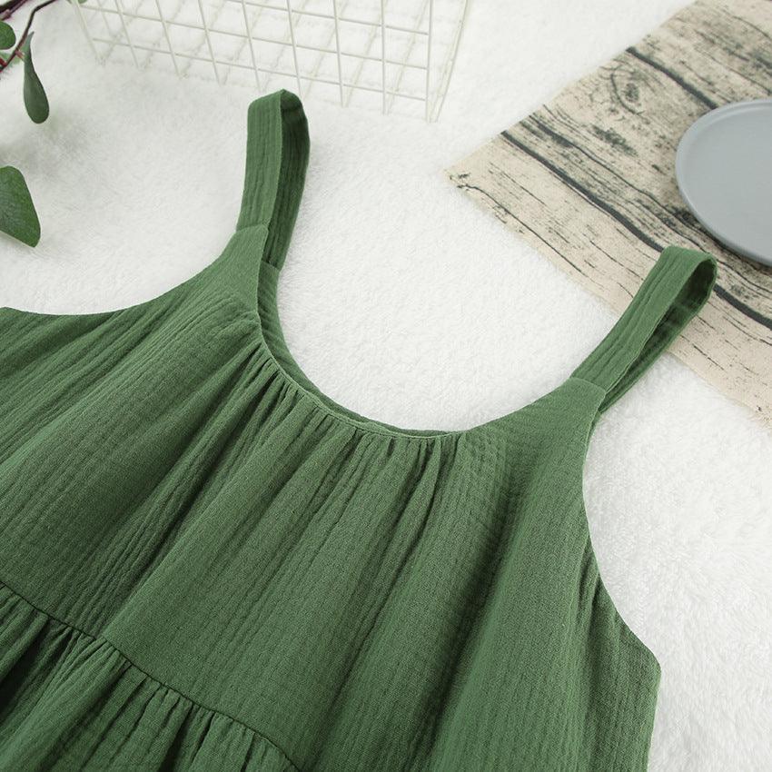 COTTON LINEN DRESS - PRIBO