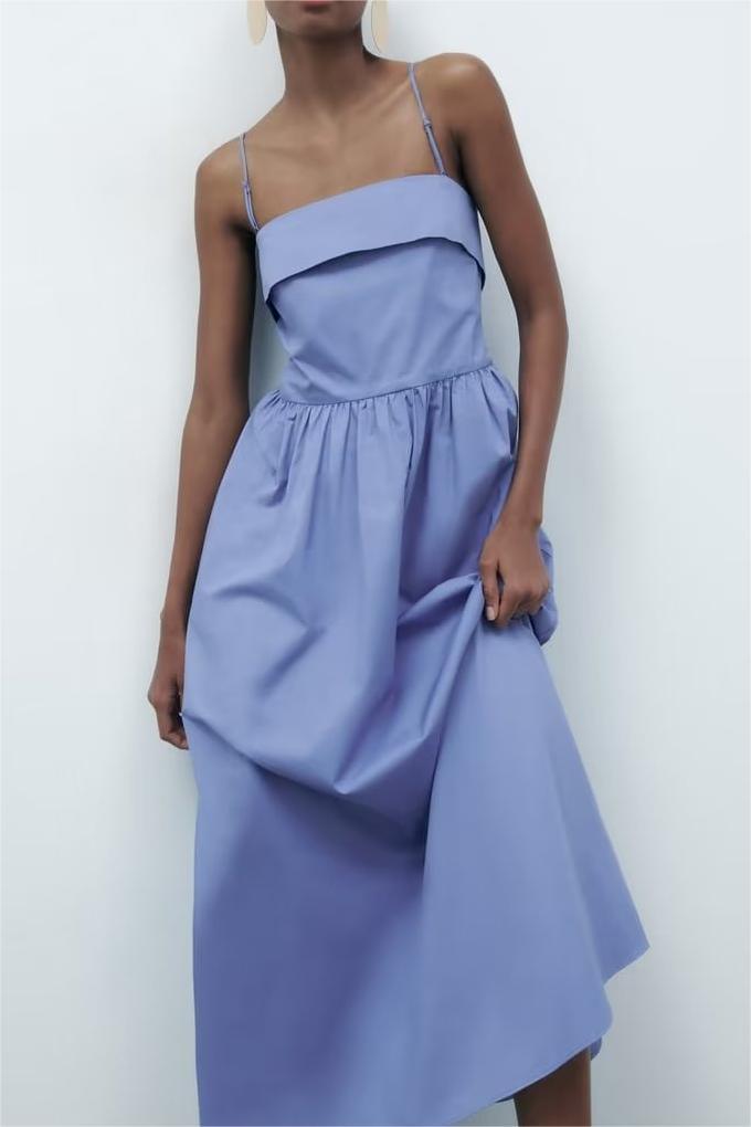 COTTON MIDI DRESS - PRIBO