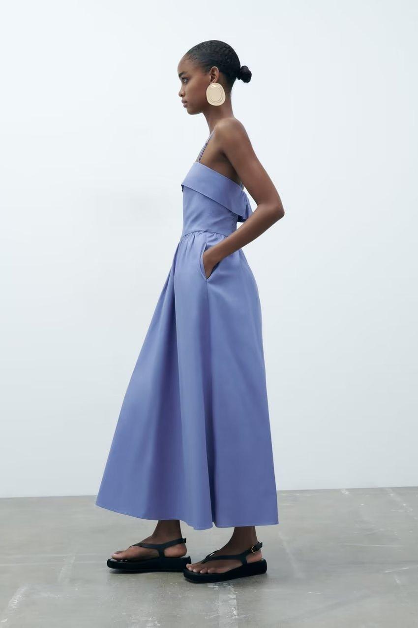 COTTON MIDI DRESS - PRIBO