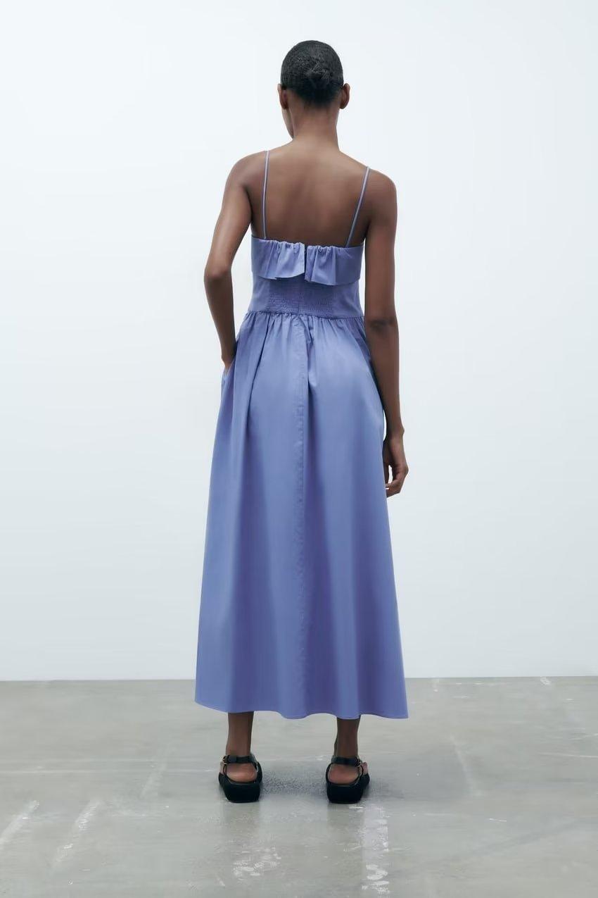 COTTON MIDI DRESS - PRIBO
