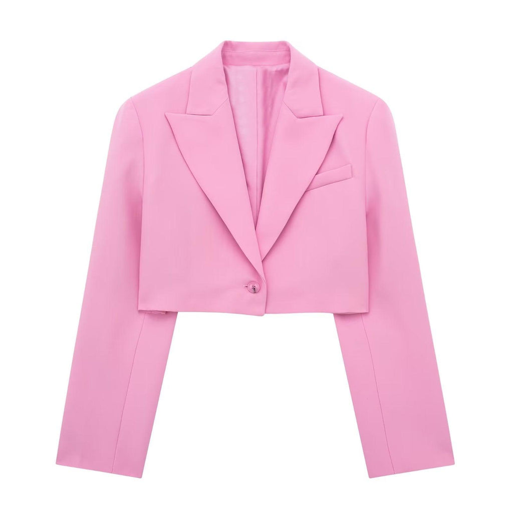 CROP BLAZER & SKIRT SET - PRIBO