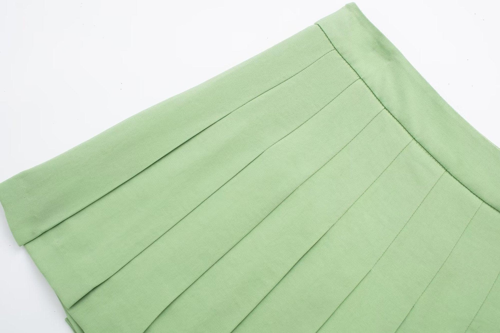 CROP GREEN BLAZER & SKIRT SET - PRIBO