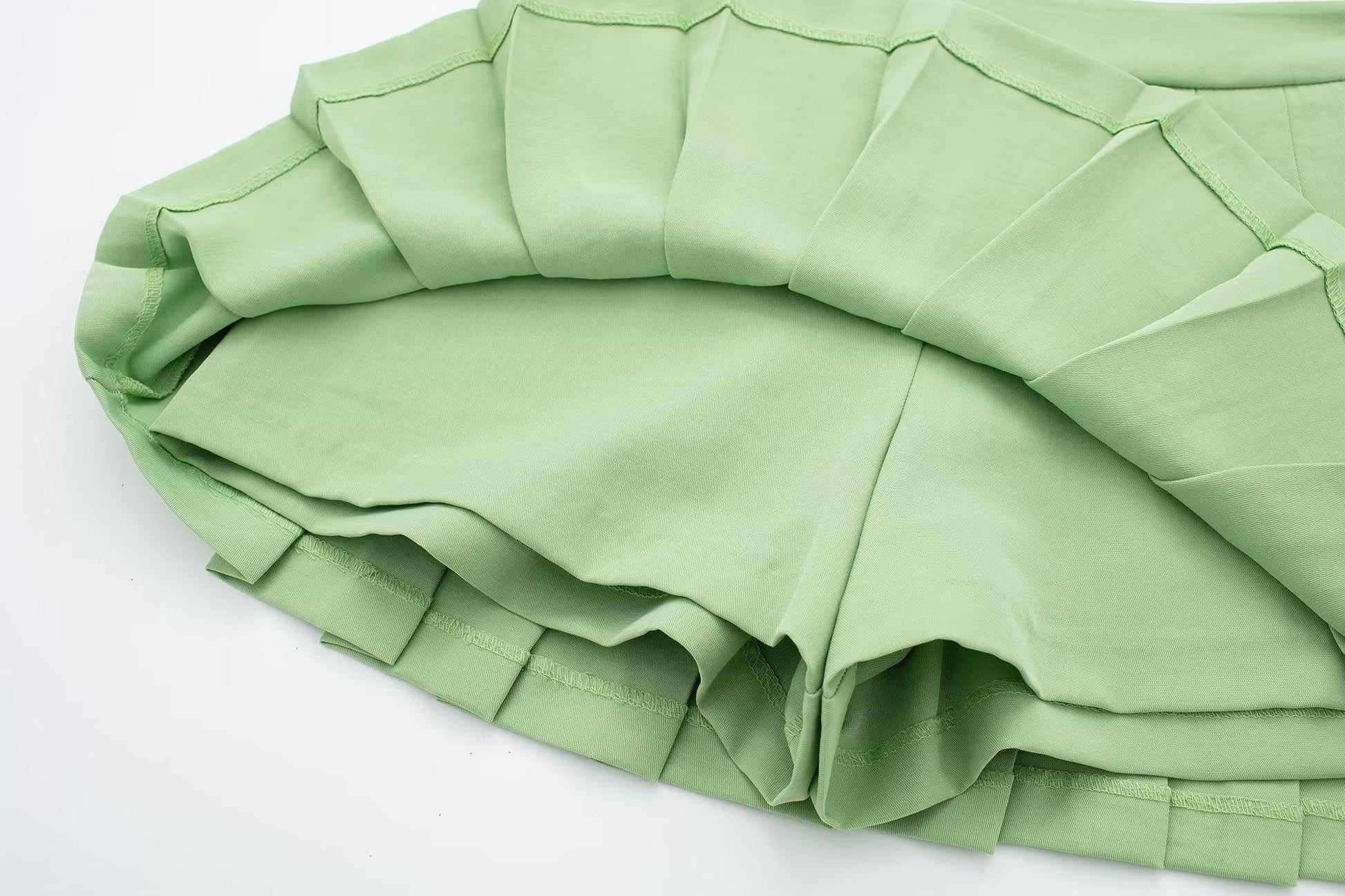 CROP GREEN BLAZER & SKIRT SET - PRIBO