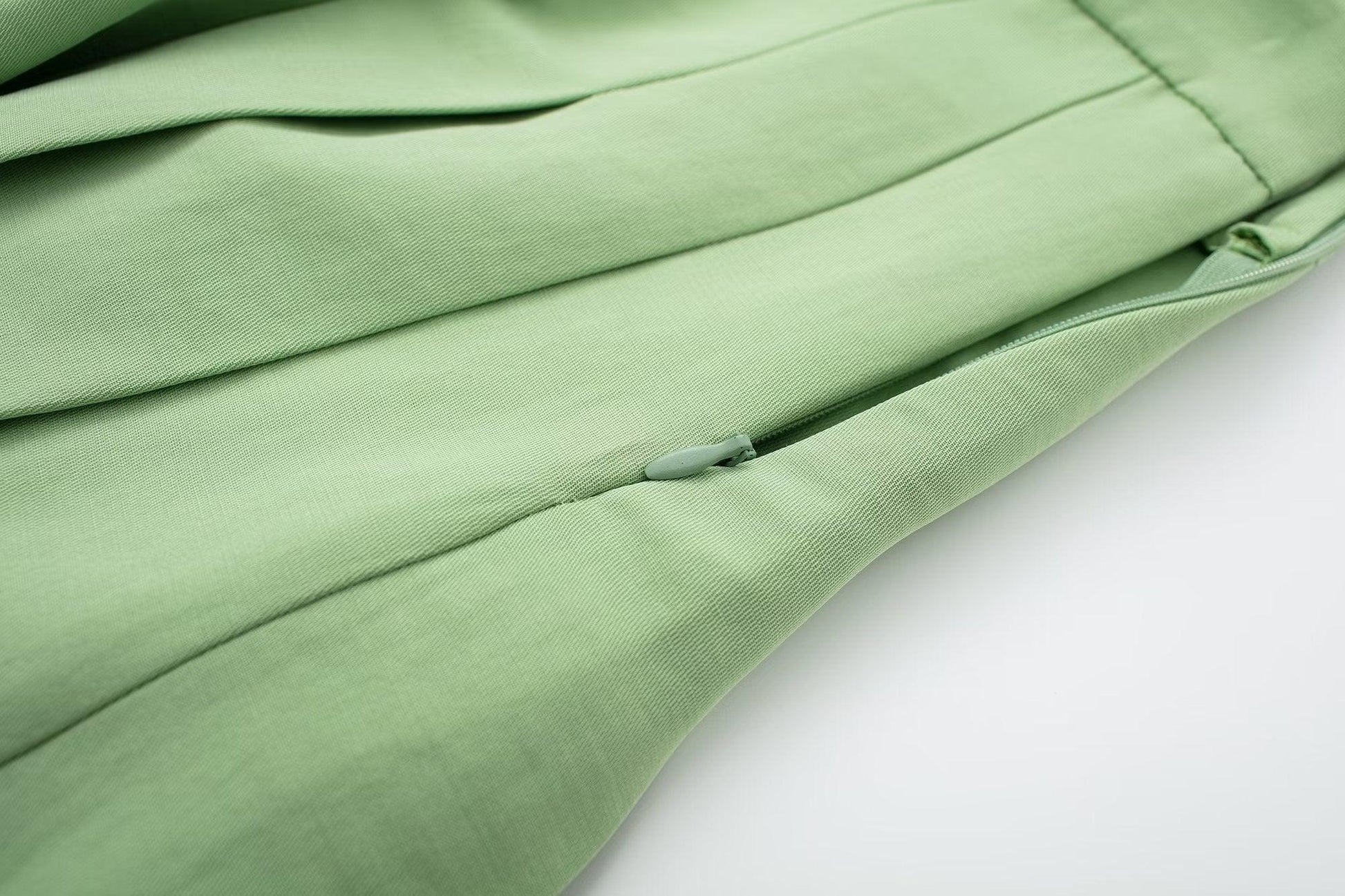 CROP GREEN BLAZER & SKIRT SET - PRIBO