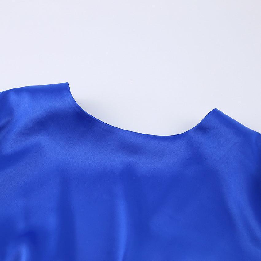CROP SATIN TOP - PRIBO