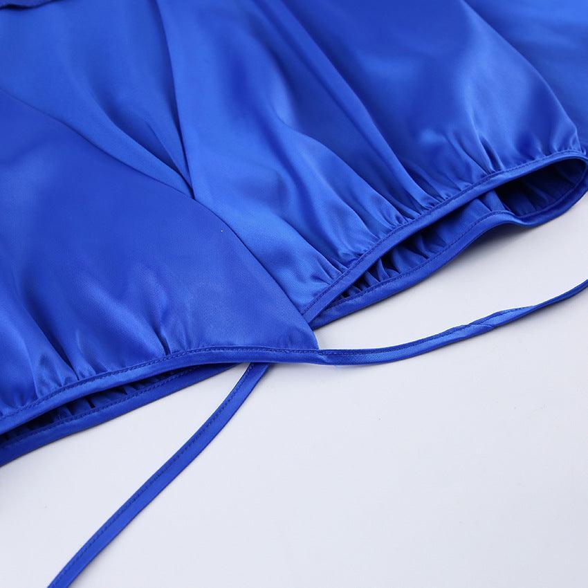 CROP SATIN TOP - PRIBO